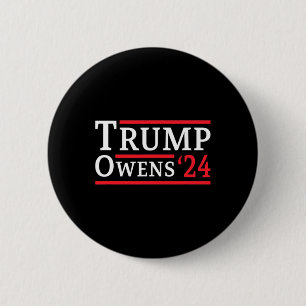 Badge Rond 5 Cm Trump Owens 2024 Élections Républicaines Président