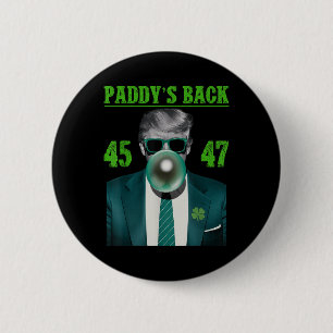 Badge Rond 5 Cm Trump Paddys Back Design - Drôle Trump St
