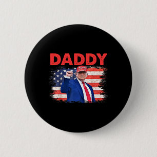 Badge Rond 5 Cm Trump Papa 2025 Président 1