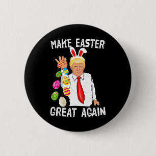 Badge Rond 5 Cm Trump Pâques Faire de Pâques encore plus génial dr