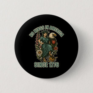 Badge Rond 5 Cm Trump Pas Roi En Amérique Depuis 1776 Anti Statue
