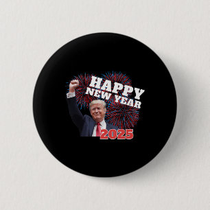 Badge Rond 5 Cm Trump patriotique Bonne année 2025 Parti conservat