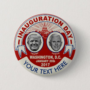 Badge Rond 5 Cm Trump Pence Ajoutez Votre propre slogan Jour de l'