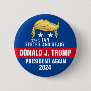 Badge Rond 5 Cm Trump Président à nouveau 2024