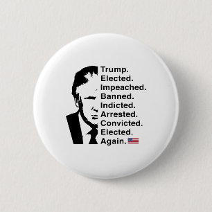 Badge Rond 5 Cm Trump remporte la liste des mots 2024 Réélire la v