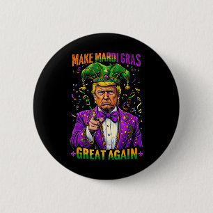 Badge Rond 5 Cm Trump Rendre Mardi Gras Grande à nouveau drôle Par