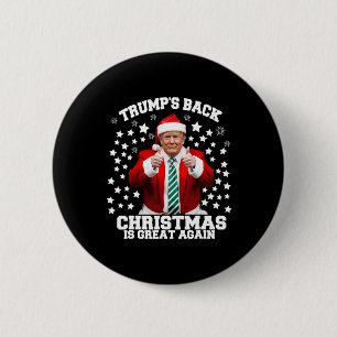 Badge Rond 5 Cm Trump Retour Noël est super à nouveau amusant Prés