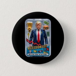 Badge Rond 5 Cm Trump Satire Survié Récession Box Set Action Fig