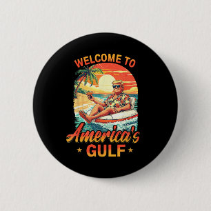 Badge Rond 5 Cm Trump Shirt drôle Amérique du Golfe Est 2025 Trump