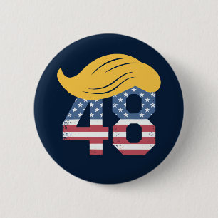 Badge Rond 5 Cm Trump, troisième mandat Trump 2028