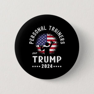 Badge Rond 5 Cm Trump, Trump, Trump, Trainers pour Trump 2024