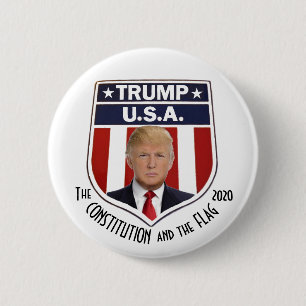 BADGE ROND 5 CM TRUMP U.S.A.