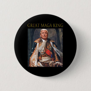 Badge Rond 5 Cm Trump Ultra Maga King s'amuse à merveille