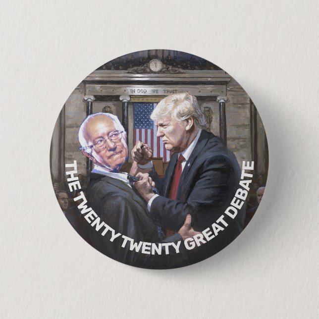 Badge Rond 5 Cm Trump V. Sanders (Devant)