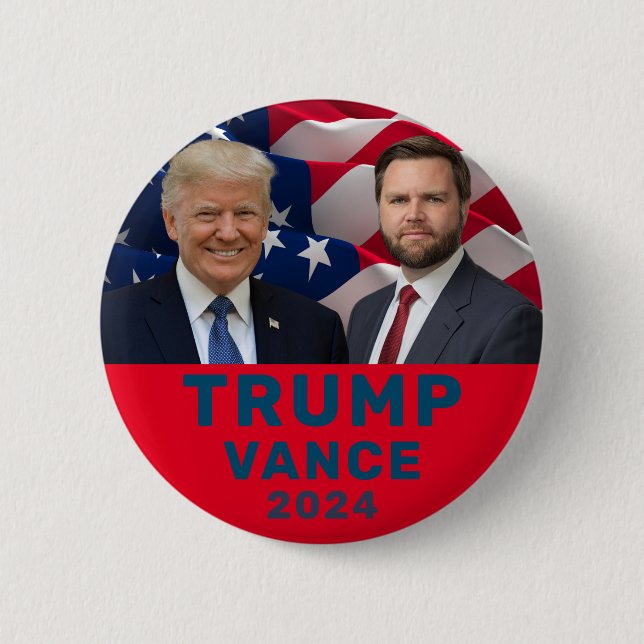 Badge Rond 5 Cm Trump Vance  (Devant)