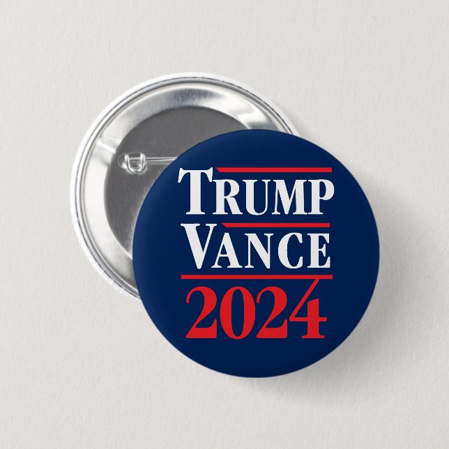 Badge Rond 5 Cm Trump Vance 2024 (Devant & derrière)