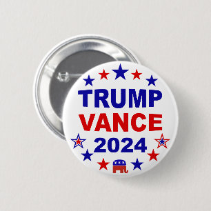 Badge Rond 5 Cm Trump Vance 2024