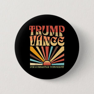 Badge Rond 5 Cm Trump Vance 2025 Trump Méga 2025 47e Président