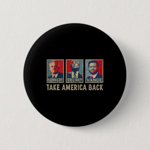 Badge Rond 5 Cm Trump Vance Kennedy Échec et Mat Élection 2024 Rép