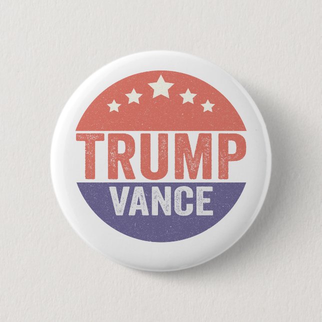 Badge Rond 5 Cm Trump Vance Républicain Élection Américaine Cadeau (Devant)