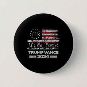 Badge Rond 5 Cm Trump Vance We The People 47th President Trump Won