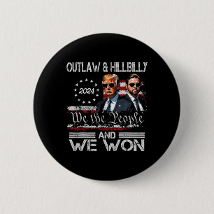Badge Rond 5 Cm Trump Vance We Won Win Inauguration Day 2025 47th