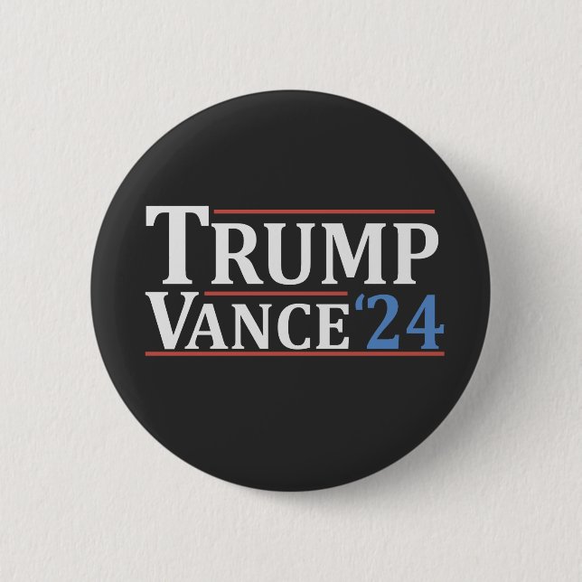 Badge Rond 5 Cm Trump Vice-président Vance American Election USA (Devant)