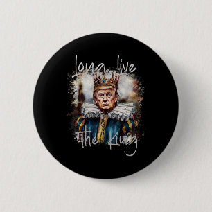 Badge Rond 5 Cm Trump Vive le roi drôle de Trump Aquarelle Gr