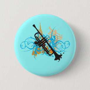 Badge Rond 5 Cm Trumpet urbain