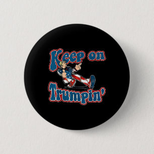 Badge Rond 5 Cm Trumpin Trump pour le président 2024 Drapeau améri