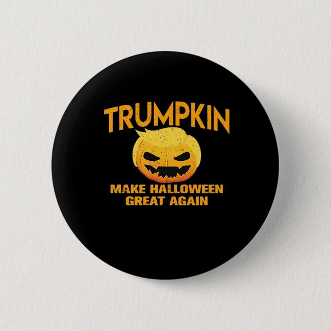 Badge Rond 5 Cm Trumpkin rend Halloween grand à nouveau - Sloth Pa (Devant)