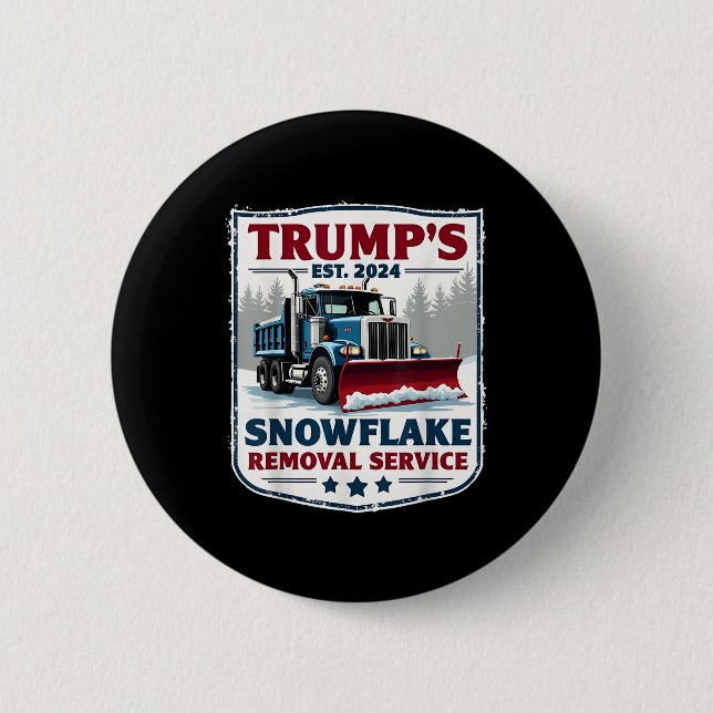 Badge Rond 5 Cm Trumps Snowflake Service de suppression Funny Trum (Devant)