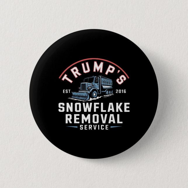 Badge Rond 5 Cm Trumps Snowflake Service de suppression Funny Trum (Devant)