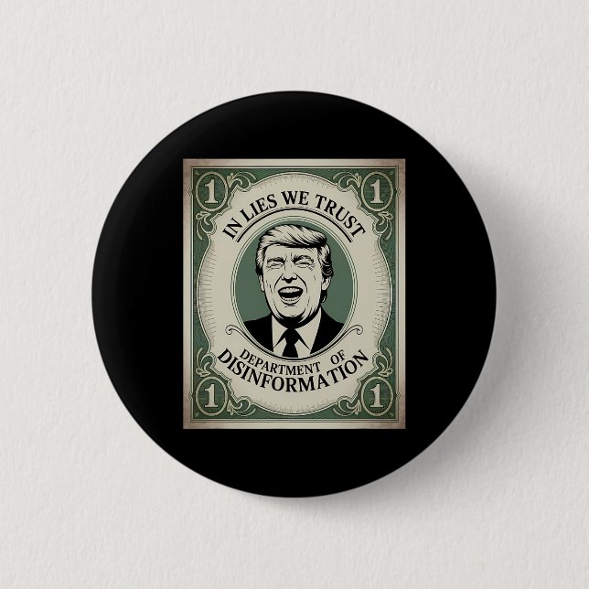 Badge Rond 5 Cm “trust Nobody” - Trump Nknote Parody 2  (Devant)