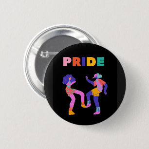 Badge Rond 5 Cm Tshirt coloré Personnages de danse audacieux