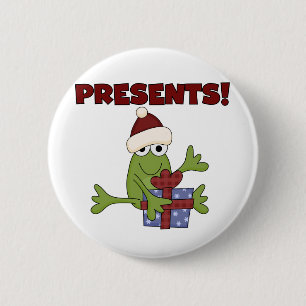Badge Rond 5 Cm Tshirts et cadeaux père Noël Frog