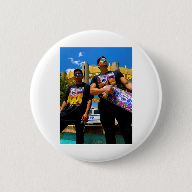 BADGE ROND 5 CM TST SKATEBOARDS MARCHANDISES (Devant)