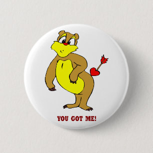 Badge Rond 5 Cm Tu M'As Le Bouton Valentine