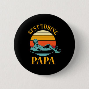 Badge Rond 5 Cm Tubing Papa River Tube Bateau Eau de neige Lac Tub