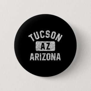 Badge Rond 5 Cm Tucson Az Arizona Gym Style Perdu Blanc Impression