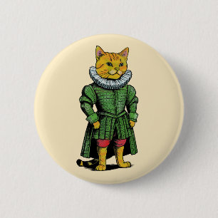 Badge Rond 5 Cm Tudor Cat King Mouser Histoire