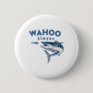 Badge Rond 5 Cm Tueur de Wahoo pêche en eau salée Wahoo