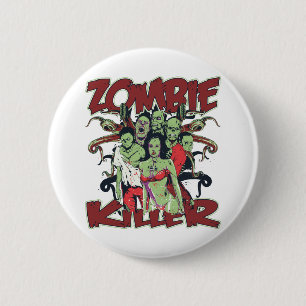 Badge Rond 5 Cm Tueur de zombi