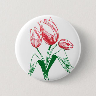 Badge Rond 5 Cm Tulipes