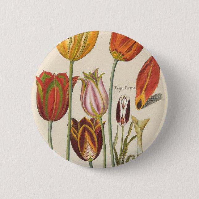 Badge Rond 5 Cm Tulipes (Devant)
