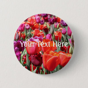 Badge Rond 5 Cm Tulipes chaudes tombées