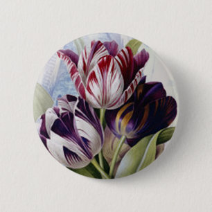 Badge Rond 5 Cm Tulipes néerlandaises