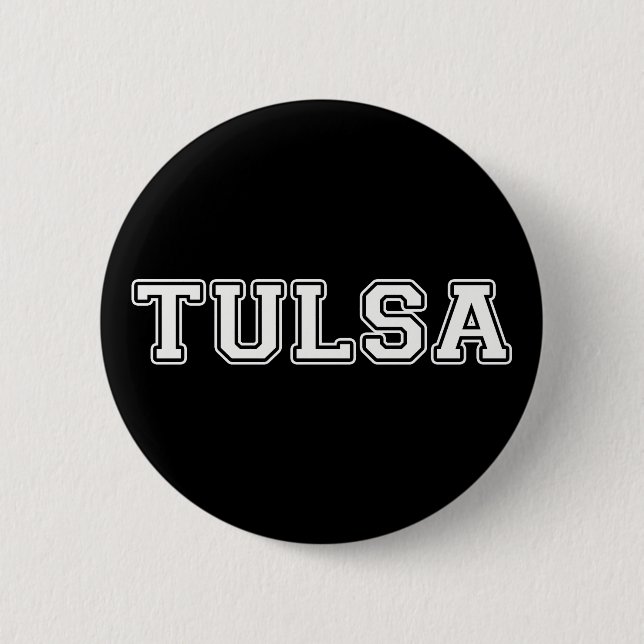 Badge Rond 5 Cm Tulsa Oklahoma (Devant)