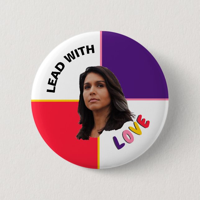 Badge Rond 5 Cm Tulsi Gabbard 2020 (Devant)