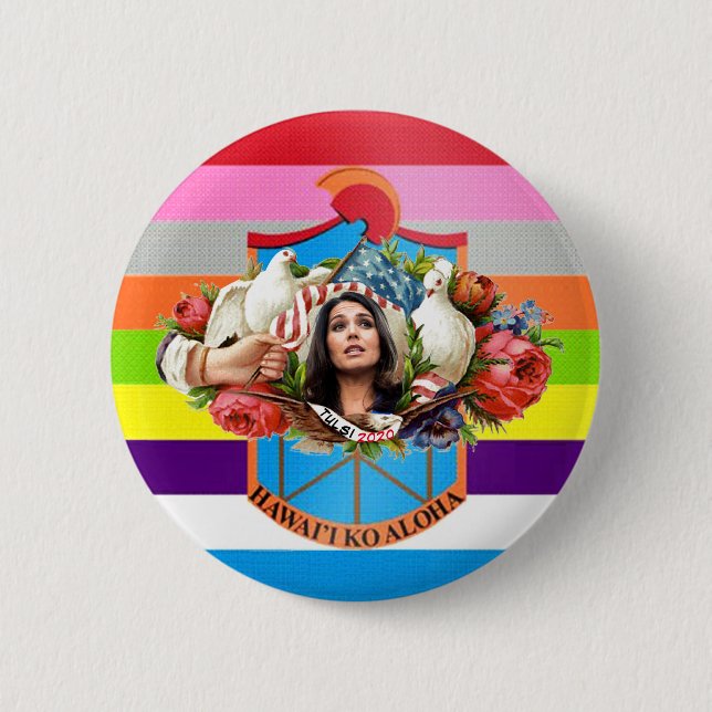 Badge Rond 5 Cm Tulsi Gabbard 2020 (Devant)